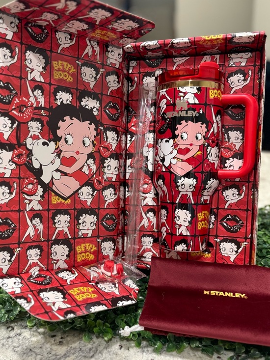 Stanley Other - Customized Stanley goossy Red and White Betty Boop Travel Mug with Red Handle